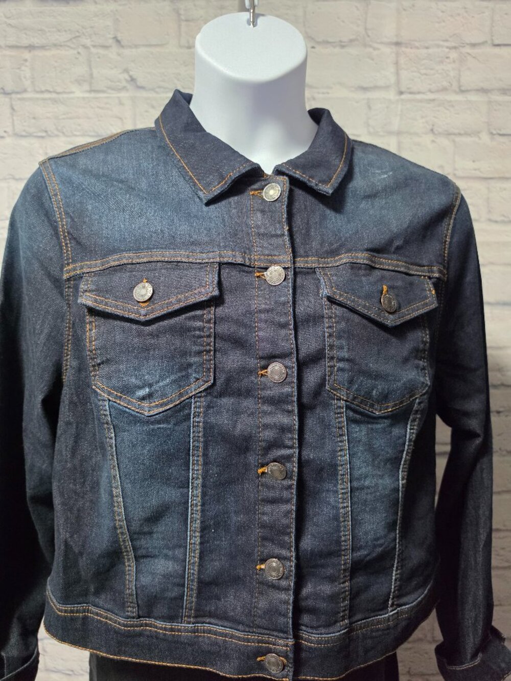 Wax Jean dark-wash denim jacket